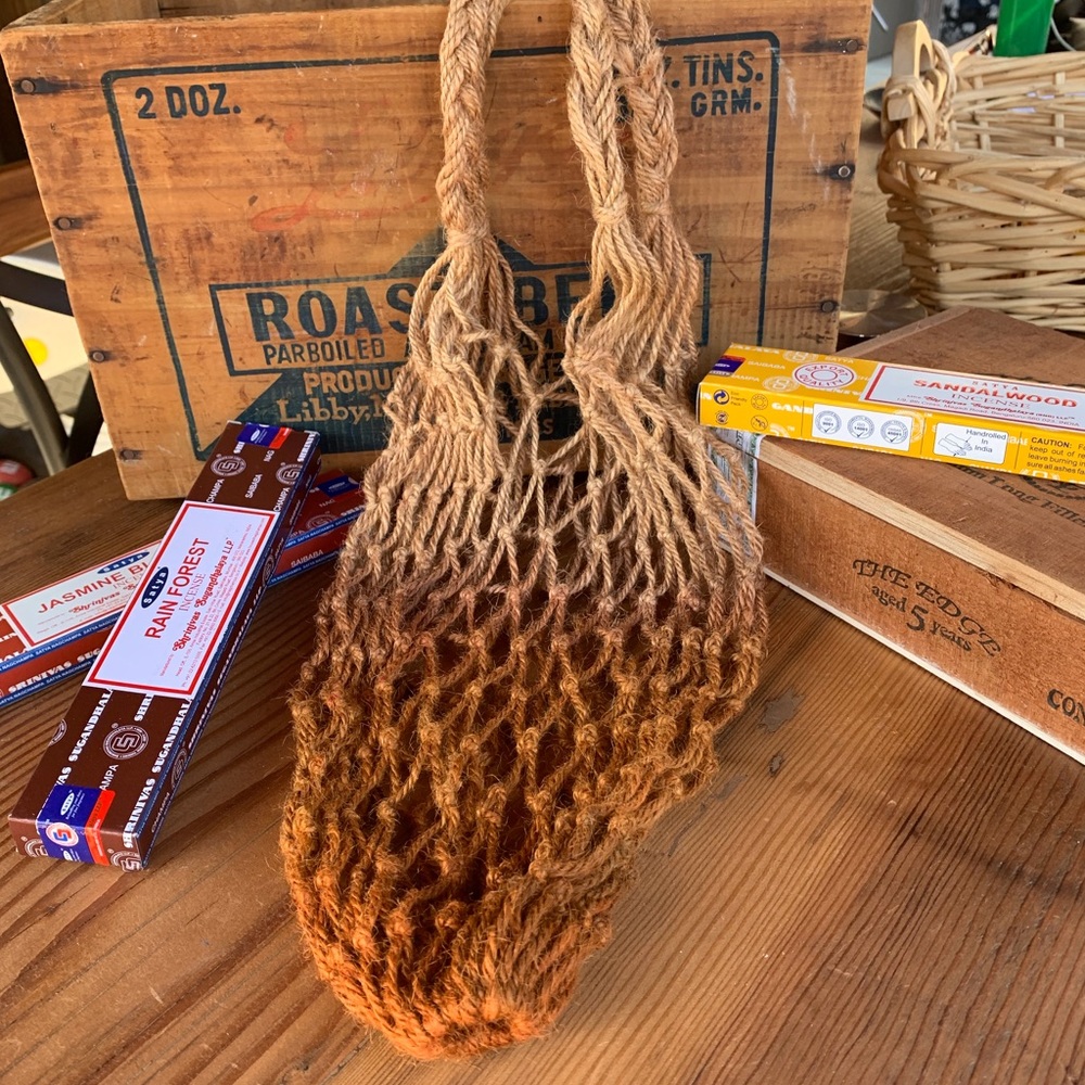 ✨HAND DYED JUTE STRING FRENCH MARKET BAG✨